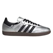 adidas Samba OG Silver Metallic Black Gum (Women's)