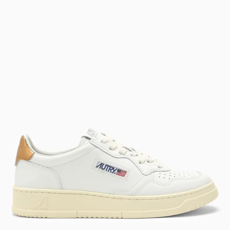 Autry Medalist White/Bronze Sneakers