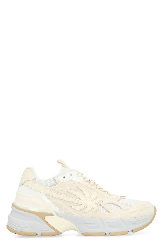 Palm Angels Leather And Fabric Low-Top Sneakers