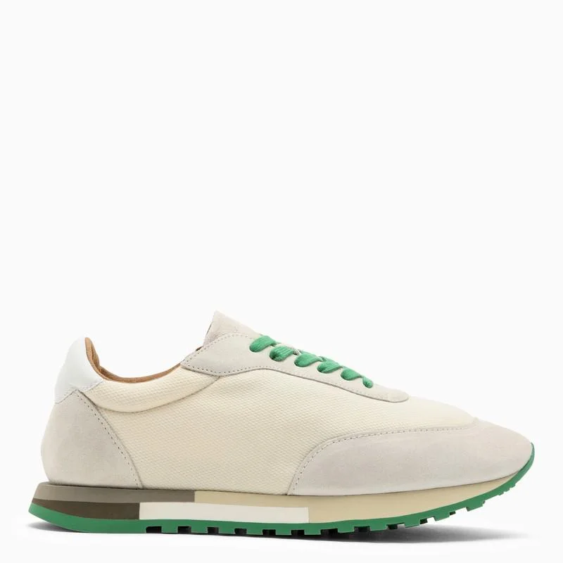 The Row Low Owen Runner Ivory/Green Trainer