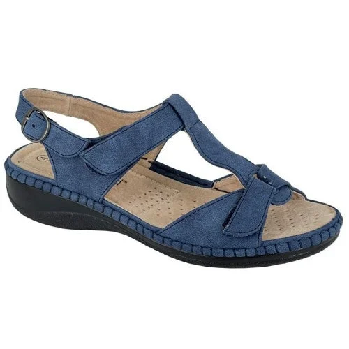 Boulevard Womens/Ladies Buckle Leather Lined Sandals