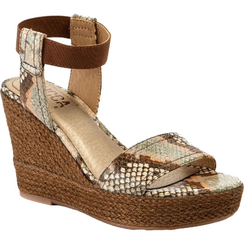 Lucca Lane Womens Emmalyn Leather Ankle Espadrilles