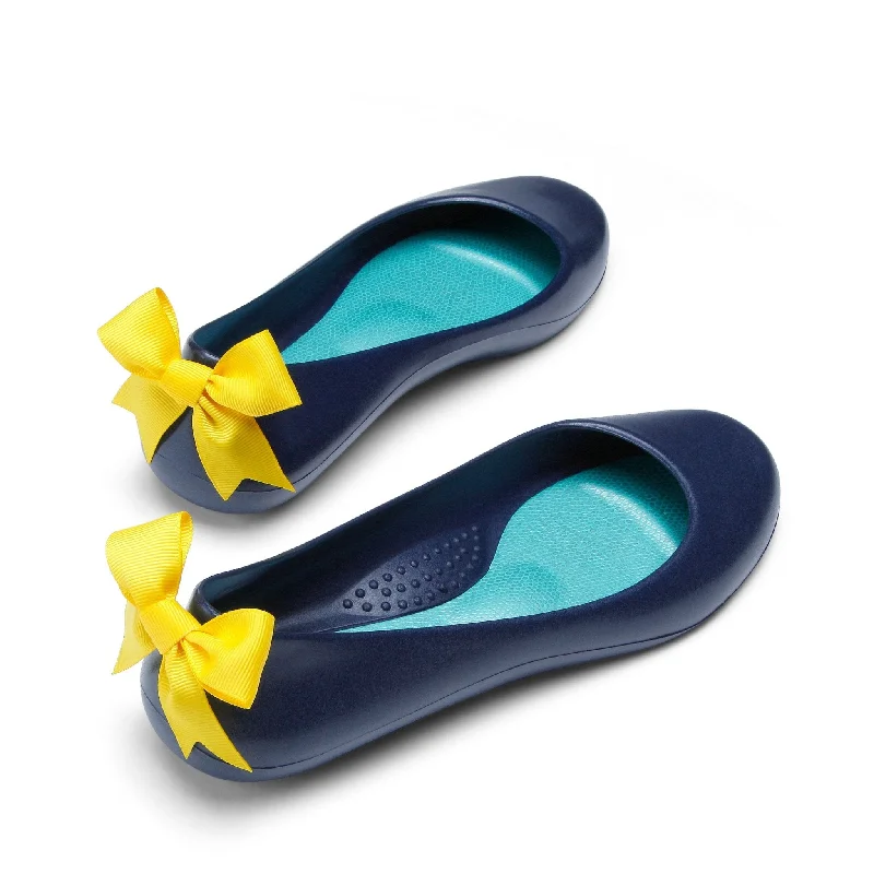 Bow Ballet Flats, Matte Sapphire Shoe