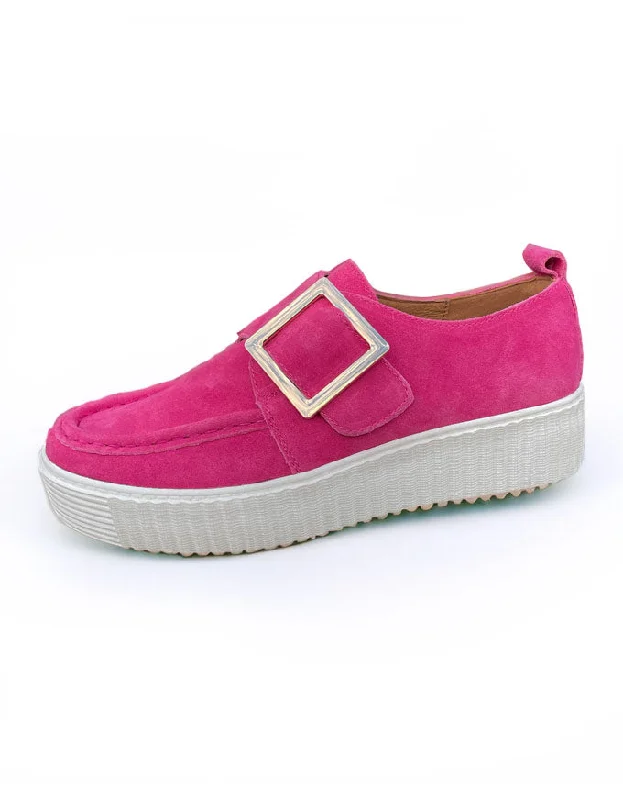 Dishing Loafers Fuchsia Suede