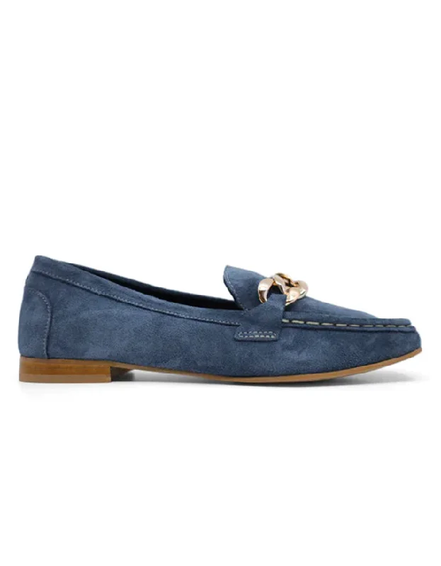 Mardi Indigo Suede Flats