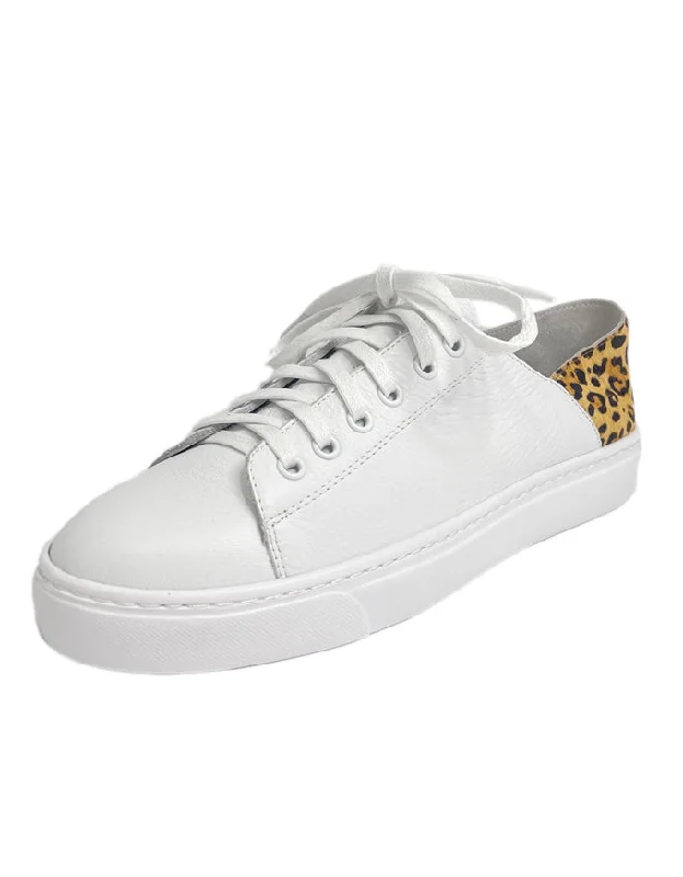 Oskher Sneakers White/Ocelot Print