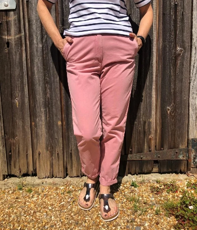 Pink Cotton Chino Trousers