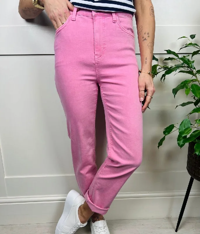 Pink Harper Ankle Grazer Jean