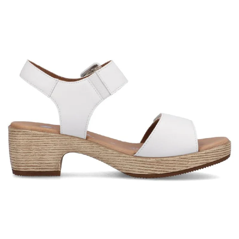 Remonte D0N52 White Leather Sandal (Women's)