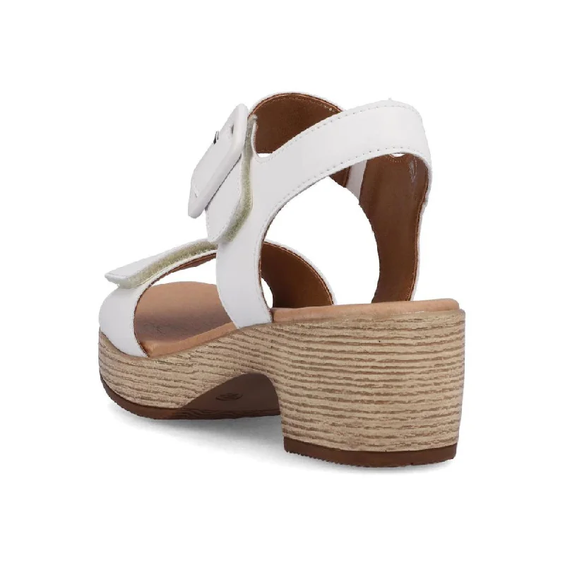 Remonte D0N52 White Leather Sandal (Women's)