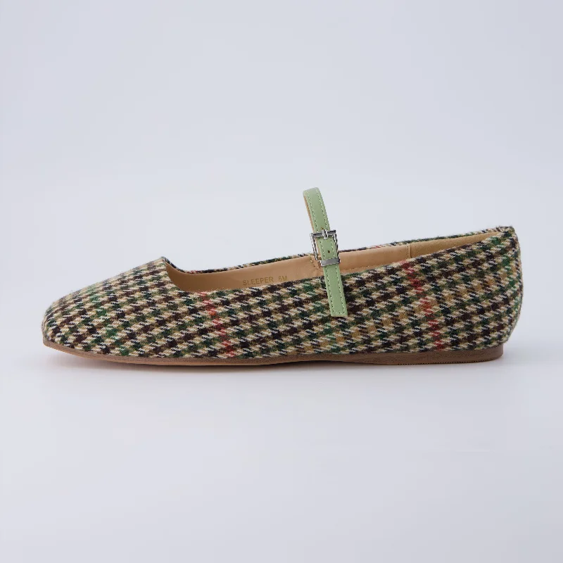 Sage Wool Plaid / Medium / 6