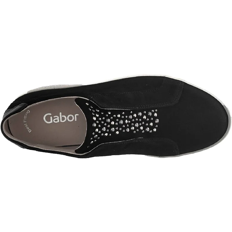 Women's Gabor 32.231.17 Black Suede with Bling