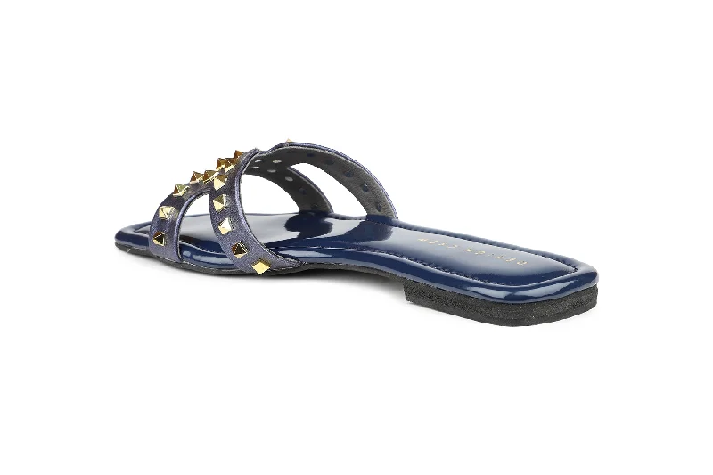 Women Blue Slides Sandals