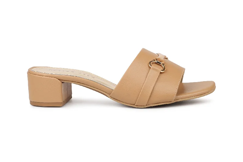 Women Beige Slides Sandals