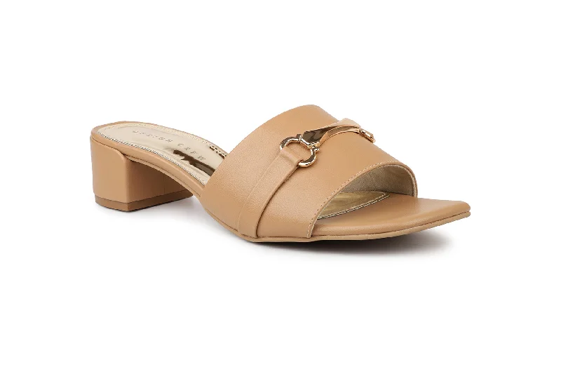 Women Beige Slides Sandals