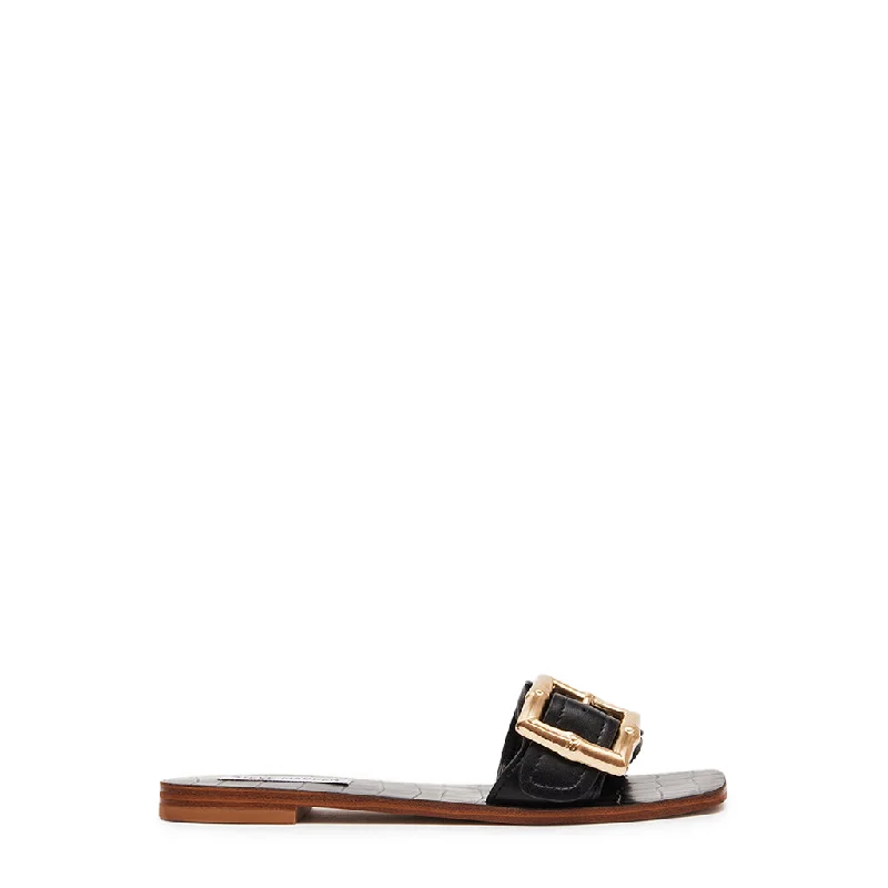 Farrah Sandals BLACK LEATHER